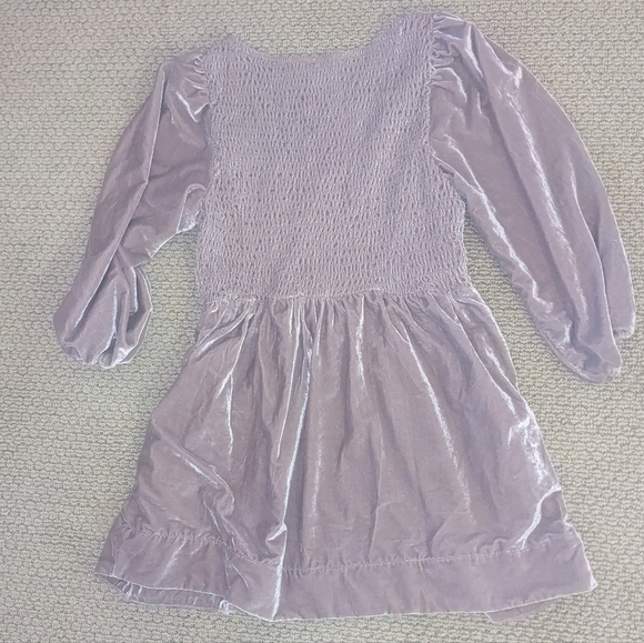 Free People NWOT Farrier Velvet Mini Dress LRG in Pale Lavender - Picture 2 of 12